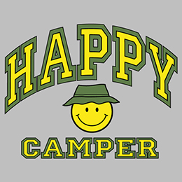 Sports Grey Happy Camper U T-Shirt 