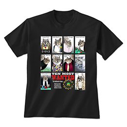 Black Most Wanted Squirrels T-Shirts 