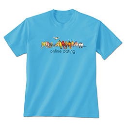 Aquatic Blue Online Dating T-Shirts 