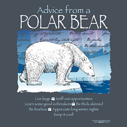 Heather Navy Advice Polar Bear T-Shirt 