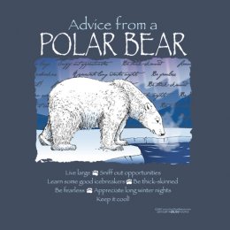 Steel Blue Advice from a Polar Bear T-Shirt 