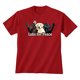Cardinal Red Labs for Peace T-Shirts 