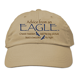 Khaki Advice From An Eagle Embroidered Hats 