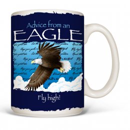 White Advice Eagle Coffee Mugs 