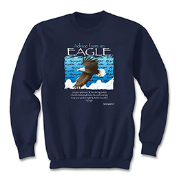 Navy Blue Advice From An Eagle Sweatshirts 