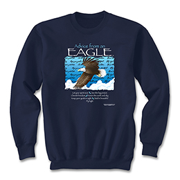 Navy Blue Advice Eagle Sweatshirts 