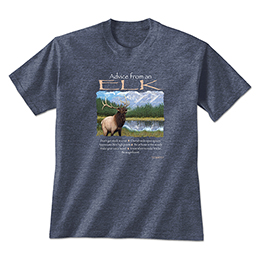 Heather Navy Advice Elk T-Shirts 