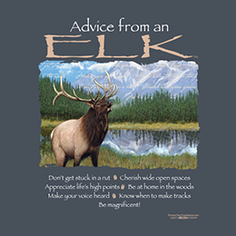 Heather Navy Advice Elk T-Shirt 