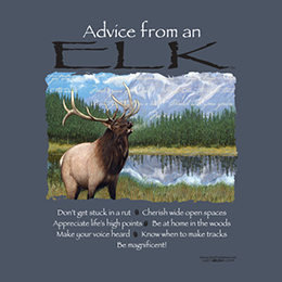 Steel Blue Advice from an Elk T-Shirt 