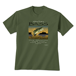 Military Green Advice from a Bass T-Shirts 