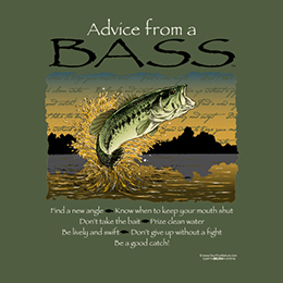 Military Green Advice from a Bass T-Shirt 