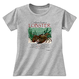 Sports Grey Advice Lobster Ladies T-Shirts 