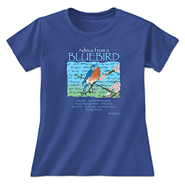 Royal Blue Advice From A Bluebird Ladies T-Shirts 