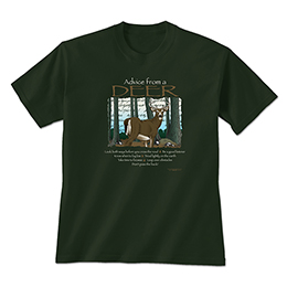 Forest Green Advice Deer T-Shirts 
