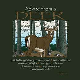 Forest Green Advice Deer T-Shirt 