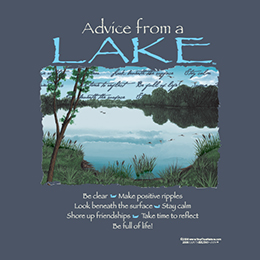 Indigo Blue Advice From A Lake T-Shirt 