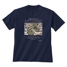 Navy Blue Advice Rattlesnake T-Shirts 