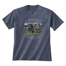 Heather Navy Advice Elephant T-Shirts 