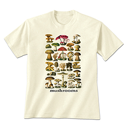 Natural Vintage Mushrooms T-Shirts 