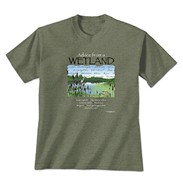 Heather Military Green Advice from a Wetland T-Shirts 