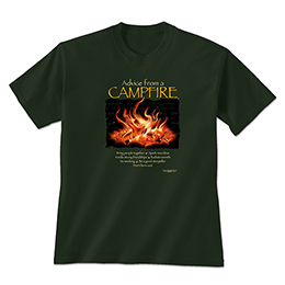 Forest Green Advice from a Campfire T-Shirts 