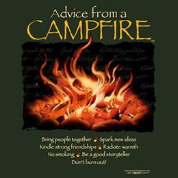 Forest Green Advice Campfire T-Shirt 