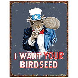 NA Uncle Sam Squirrel Tin Sign 