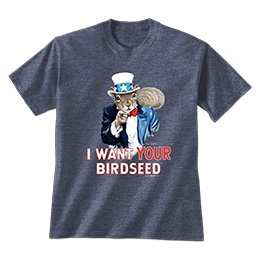 Heather Navy Uncle Sam Squirrel T-Shirts 