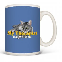 White Cat Therapist Mugs 