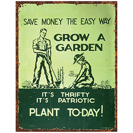 NA Victory Garden Tin Sign 