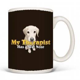 White Dog Therapist Coffee Mugs 