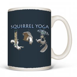 White Squirrel Yoga Coffee Mugs 