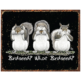 NA What Birdseed Tin Sign 