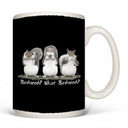 White What Birdseed Mugs 