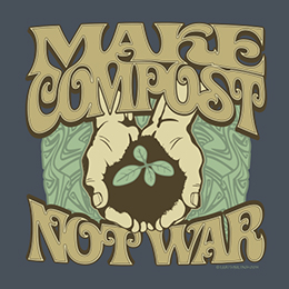 Heather Navy Make Compost T-Shirt 