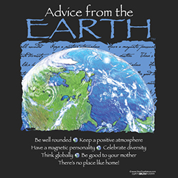 Black Advice Earth T-Shirt 