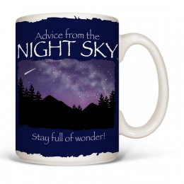 White Advice From The Night Sky Mugs 