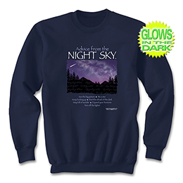 Navy Blue Advice Night Sky Sweatshirts 