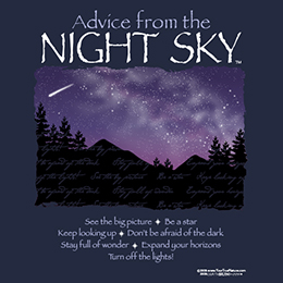 Navy Blue Advice From The Night Sky T-Shirt 