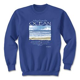 Royal Blue Advice from the Ocean Sweatshirts 