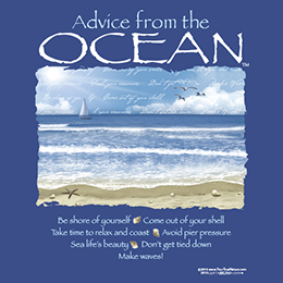 Royal Blue Advice from the Ocean T-Shirt 