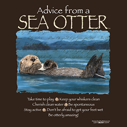 Dark Chocolate Advice Sea Otter T-Shirt 