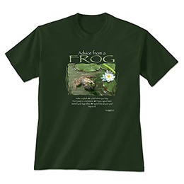 Forest Green Advice Frog T-Shirts 