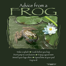 Forest Green Advice Frog T-Shirt 