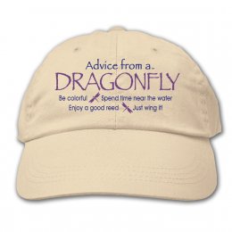 Stone Advice from a Dragonfly Embroidered Hats 