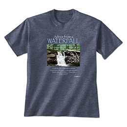 Heather Navy Advice Waterfall T-Shirts 