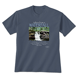 Steel Blue Advice from a Waterfall T-Shirts 
