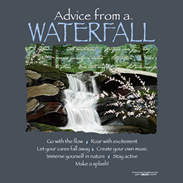 Heather Navy Advice Waterfall T-Shirt 