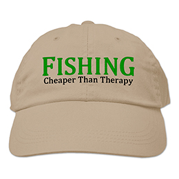 Khaki Fishing Therapy Embroidered Hats 