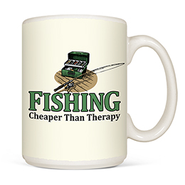 White Fishing Therapy Mugs 